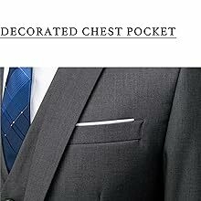 KUDORO Men's Suits Regular Fit Tuxedo 3 Piece Jacket Vest Pants Set for Men Wedding Prom