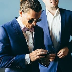 KUDORO Men's Suits Regular Fit Tuxedo 3 Piece Jacket Vest Pants Set for Men Wedding Prom