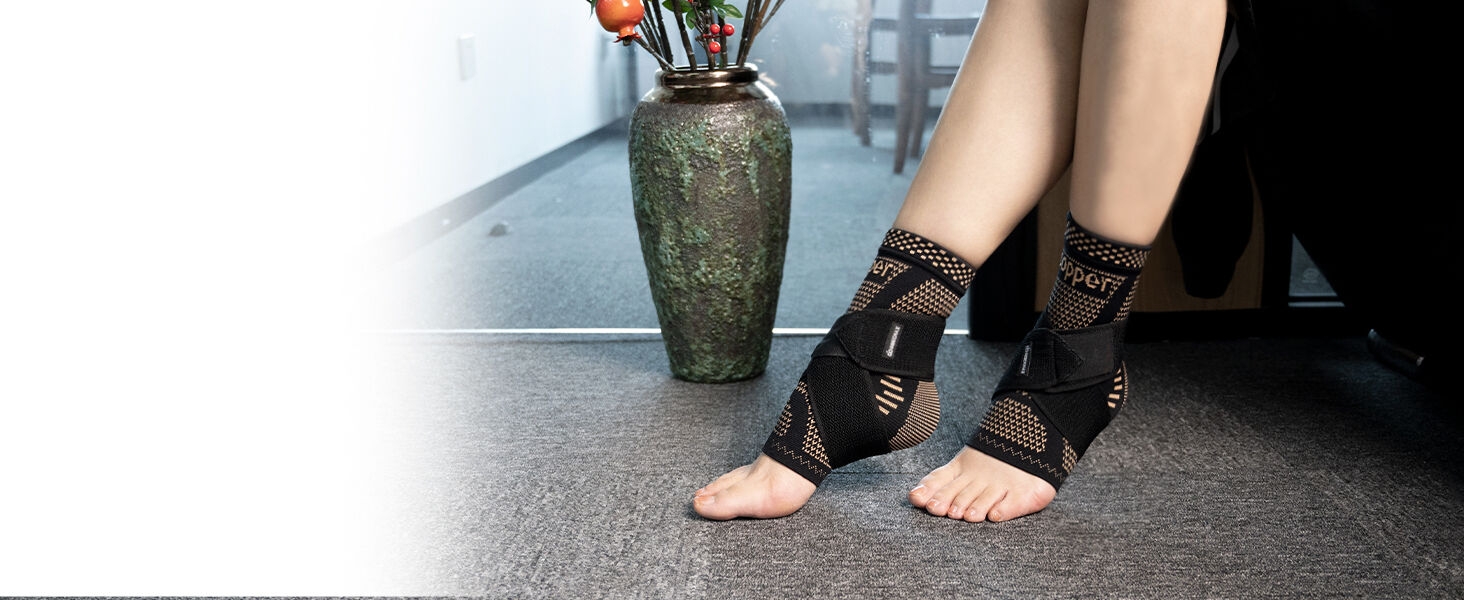 copper ankle brace support for women men ankle brace for sprained ankle ankle compression sleeve