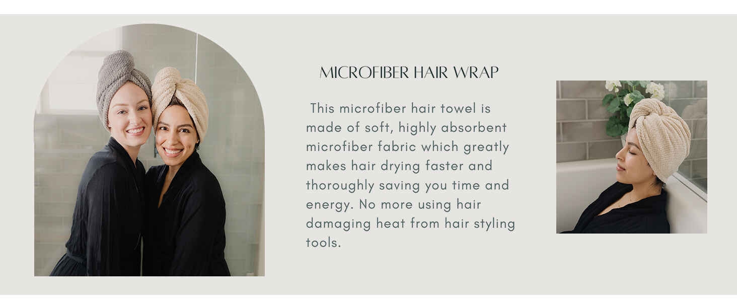 Microfiber Hair Towel Wrap 