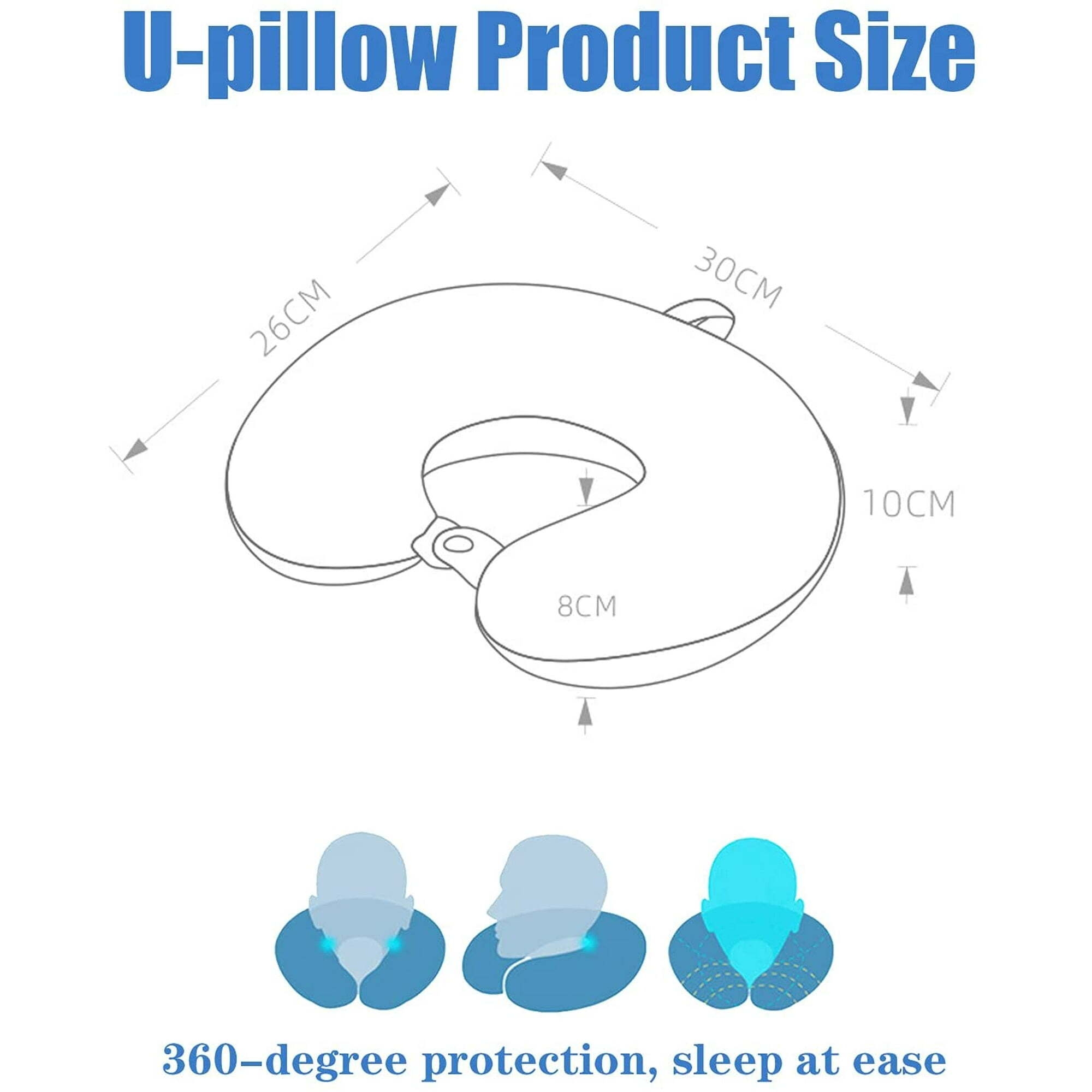 Neck Pillow for Traveling, Upgraded Travel Neck Pillow for Airplane, Memory Foam Travel Pillow for Flight Headrest Sleep, Portable Plane Accessories