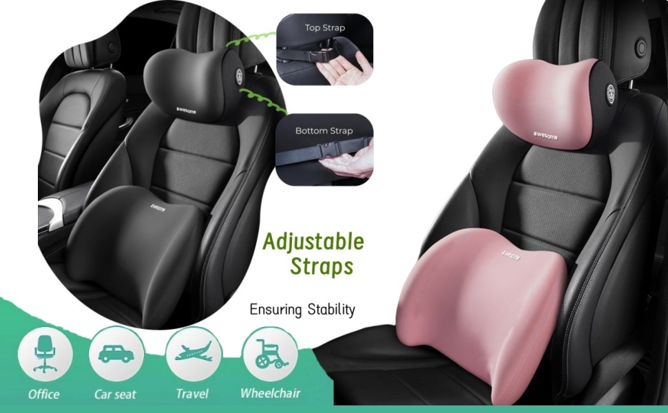 Lumbar Support and Car Neck Pillow