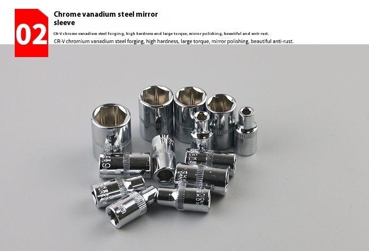 Wholesale 46-Piece Steel Hand Tools for Vehicle Repair Motorcycle & Car Home Use Ratchet Socket Wrench Combination Tool Box Case