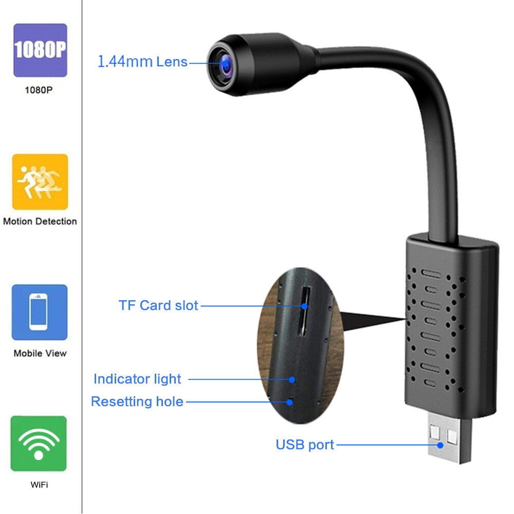 Generic U21 HD 1080P 4K Wireless WiFi Mini Secret USB IP Camera Home