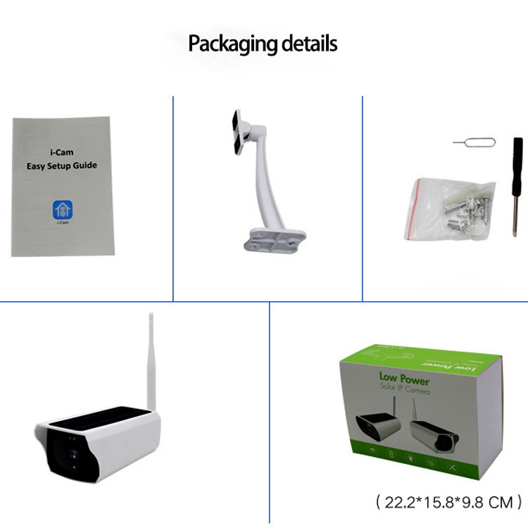 Smart Home Solar Wireless Wifi CCTV 2MP Night Vision Waterproof Weatherproof Night Vision Bullet IP Outdoor and Indoor Security