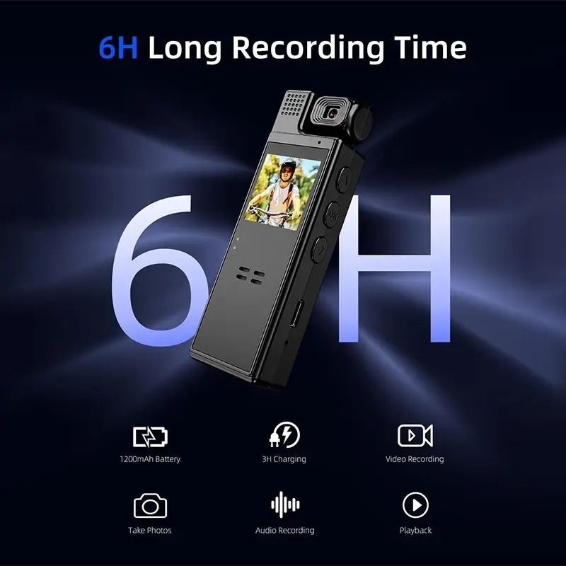 smart recorder 1080p hd 180 degree rotatable lens   camcorder usb charging perfect gift for holidays birthdays sd card not included 2