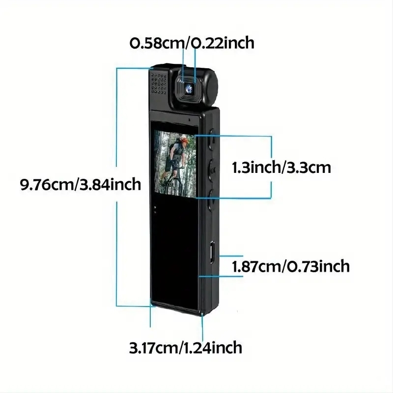 smart recorder 1080p hd 180 degree rotatable lens   camcorder usb charging perfect gift for holidays birthdays sd card not included 5