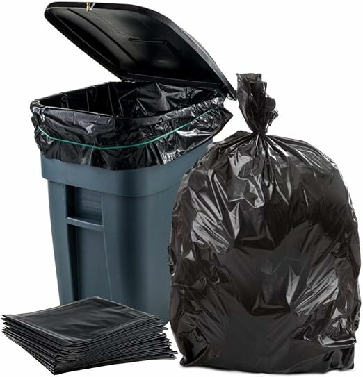 Amazon.com: Plasticplace 65 Gallon Trash Bags │ 1.5 Mil │ Black ...