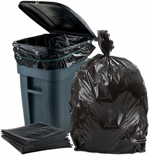 Amazon.com: Plasticplace 65 Gallon Trash Bags │ 1.5 Mil │ Black ...