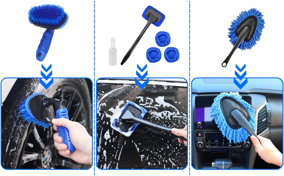 car detailing brush kit