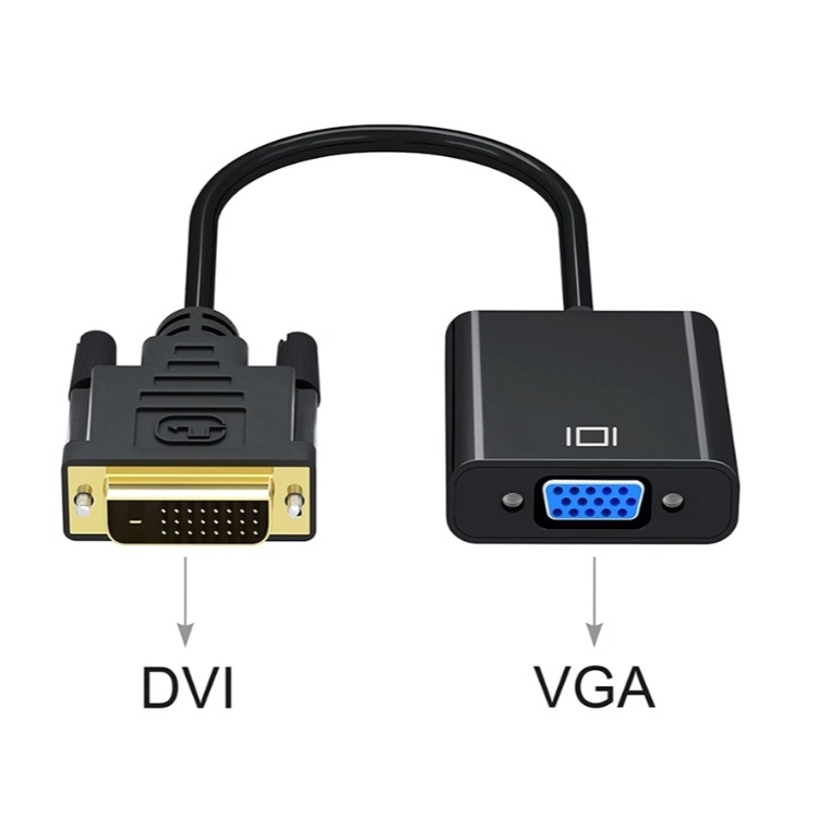Support 1080P 24+1 Pin Male to VGA 15Pin Female Cable Video Converter for monitor dvi to vga Adapter