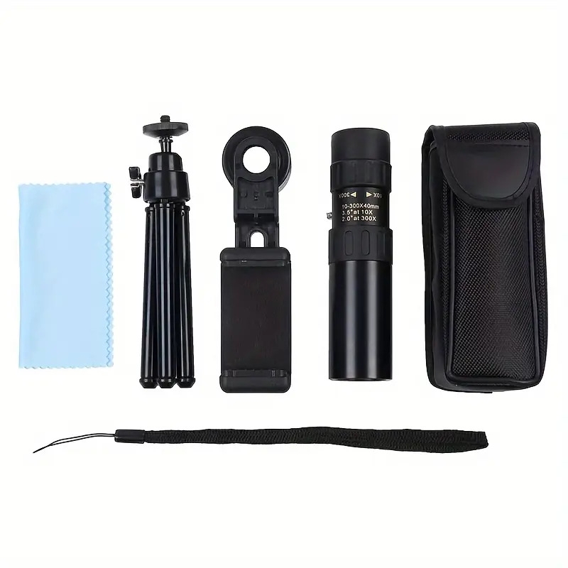 powerful 10 300x40 monocular telescope waterproof portable monocular for outdoor camping bird watching wildlife observation 10 300x40 standard universal clamp tripod 9