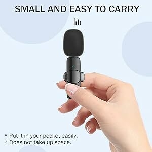 6‑10h Standby Time 1 for 2 Lavalier Lapel Mic