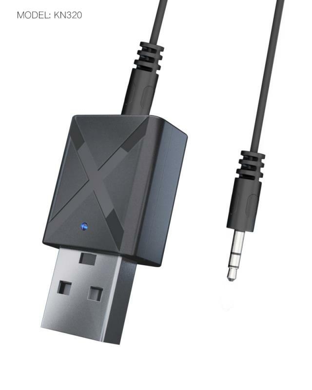 KN320 2 in 1 USB Bluetooth 5.0 Transmitter Receiver AUX Audio Adapter for TV/PC/Car USB Bluetooth Transmitter Receiver