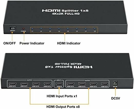 1x8 HDMI Splitter 8way HDMI Splitter in Kenya