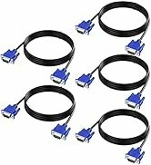 5-Pack VGA Cable 6 Feet,Male VGA to VGA Male Monitor Computer Cable Adapter Cord HD15 1080P Full ...