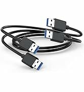 USB to USB Cable 2-Pack, 6ft USB 3.0 A to A Cable 5Gbps, USB A Male to Male Cable Double End USB ...