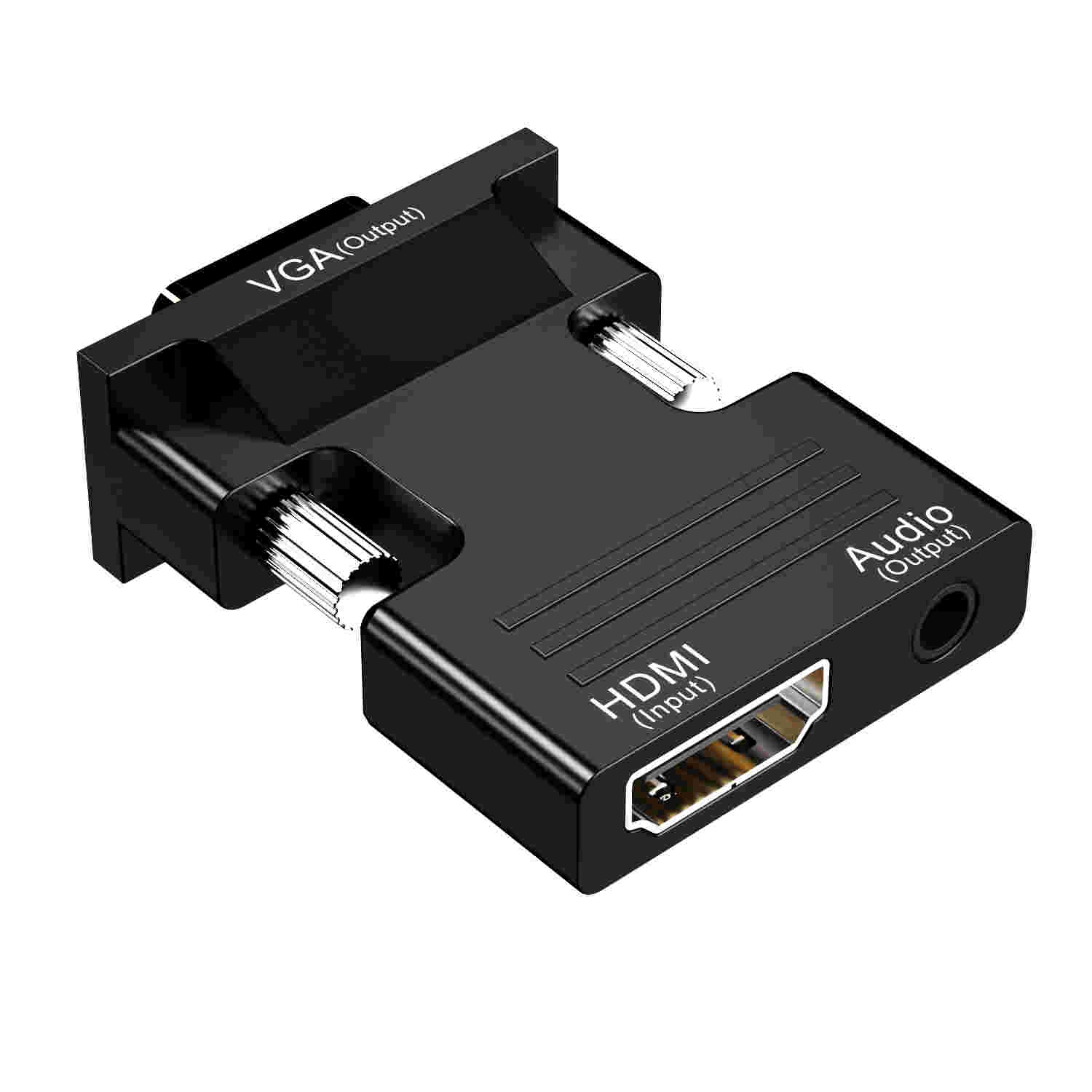 1080P Female HDMI to VGA Male Converter Adapter with 3.5mm Audio portable HDMI Connector