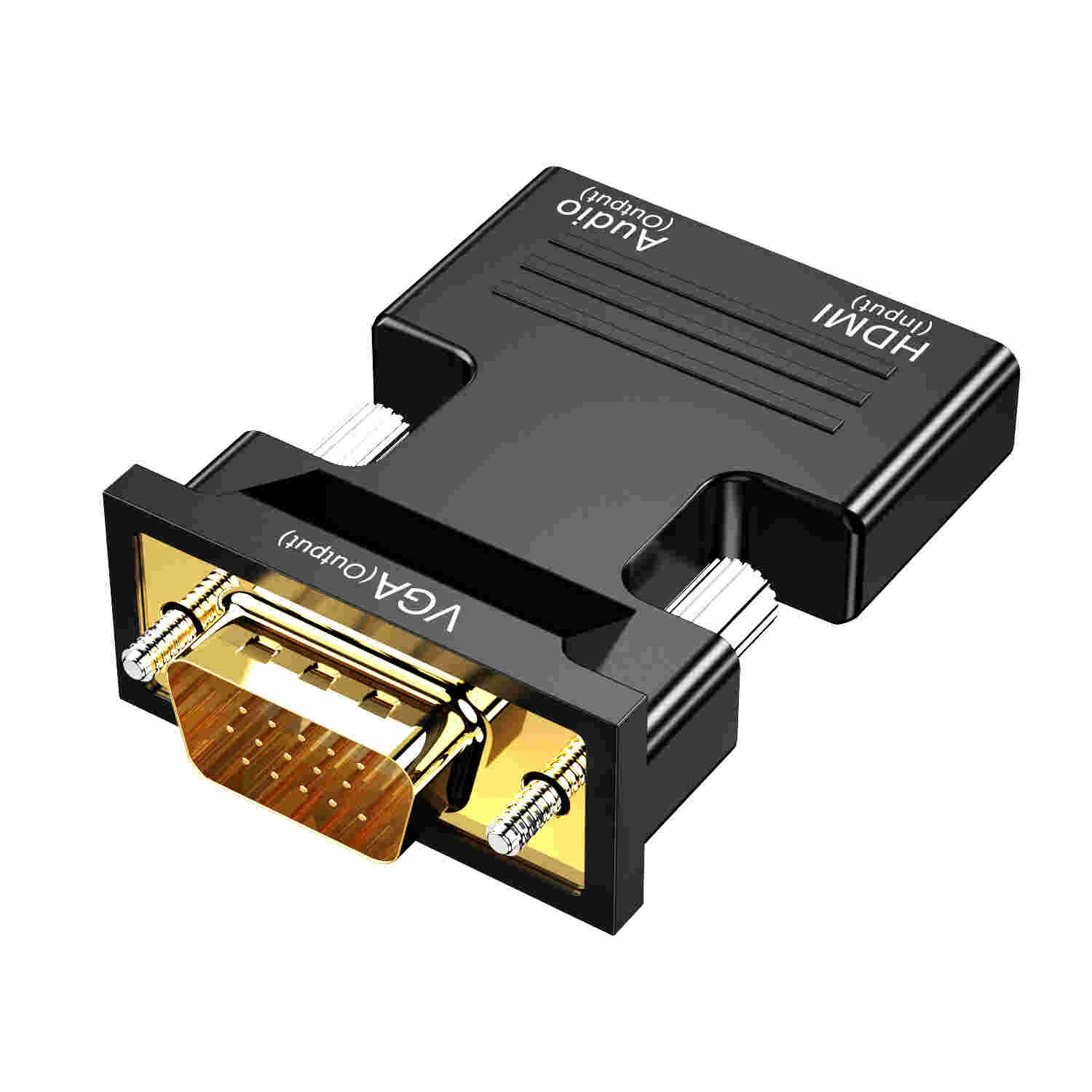 1080P Female HDMI to VGA Male Converter Adapter with 3.5mm Audio portable HDMI Connector