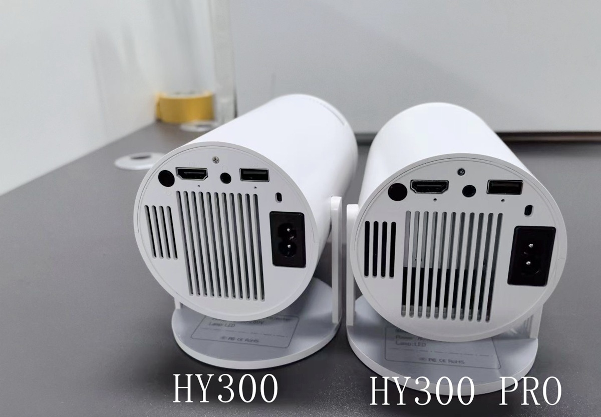 Parnassus HY300pro 4k超高清便携式投影仪客厅投影仪无线墙壁显示发光二极管灯3D