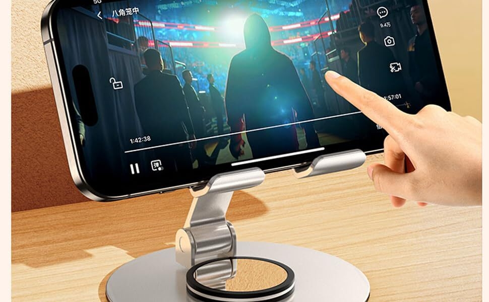 Foldable Cell Phone Stand, Metal Portable Phone Holder