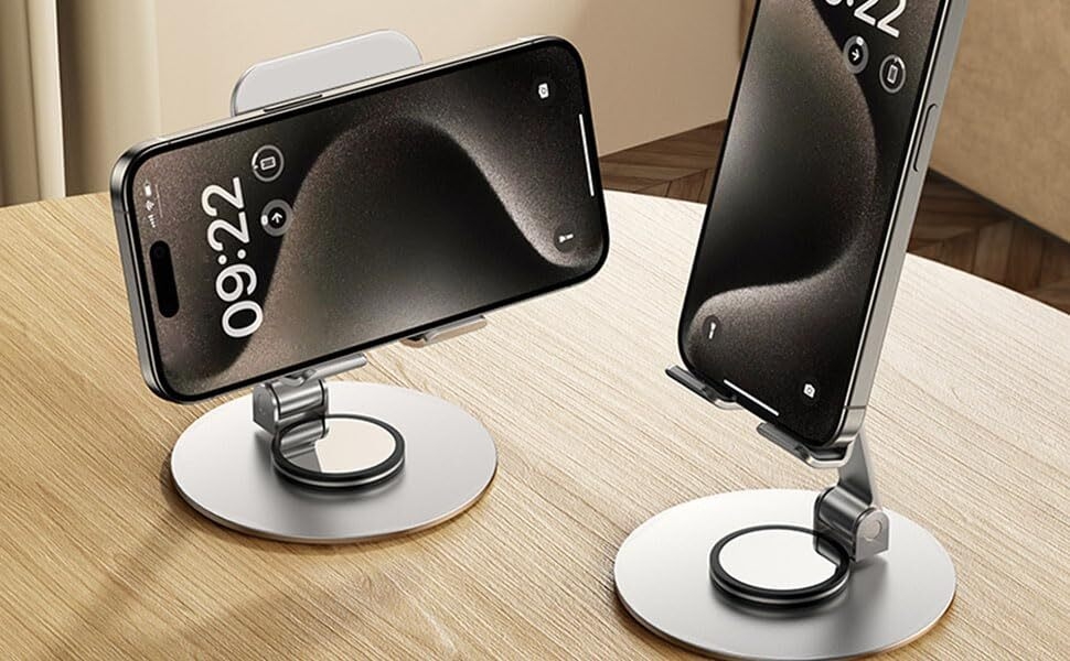 Foldable Cell Phone Stand, Metal Portable Phone Holder