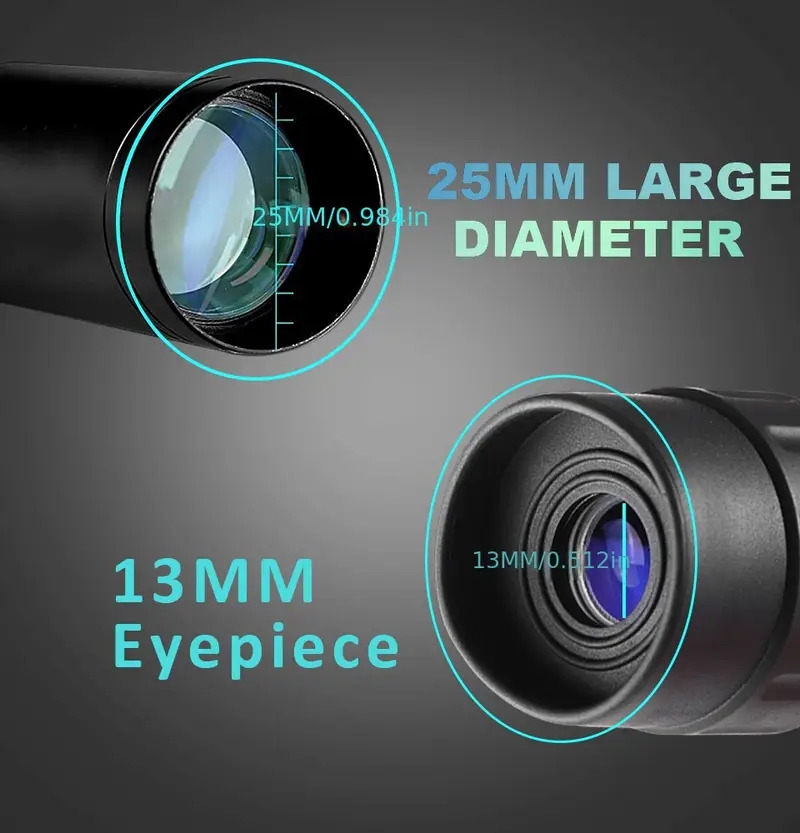10 300x40 continuous infinite zoom monocular hd portable pocket telescope with mobile phone connecting stand tripod metal pull up monocular suitable for outdoors concerts hunting camping etc details 4