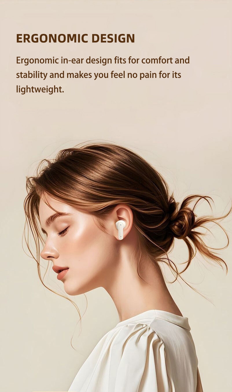 2025 Newest 895B TWS Wireless Earbuds BT5.4 Stereo Sports Gaming In-Ear Earphones Battery Display Non-Noise Cancelling IPX-4