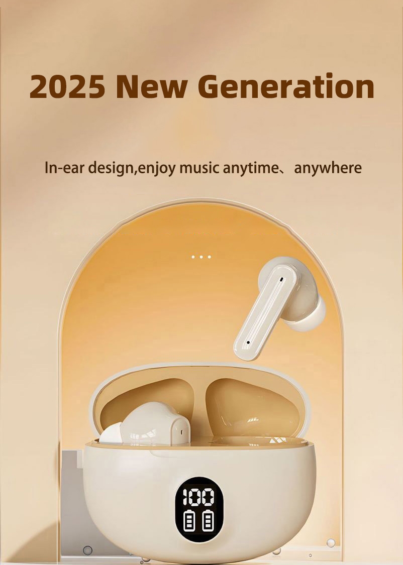 Hot-Selling TWS for Bluetooth 5.4 Earbuds Waterproof In-Ear Stereo Gaming Sport Earphone with LED Digital Display Battery Indica