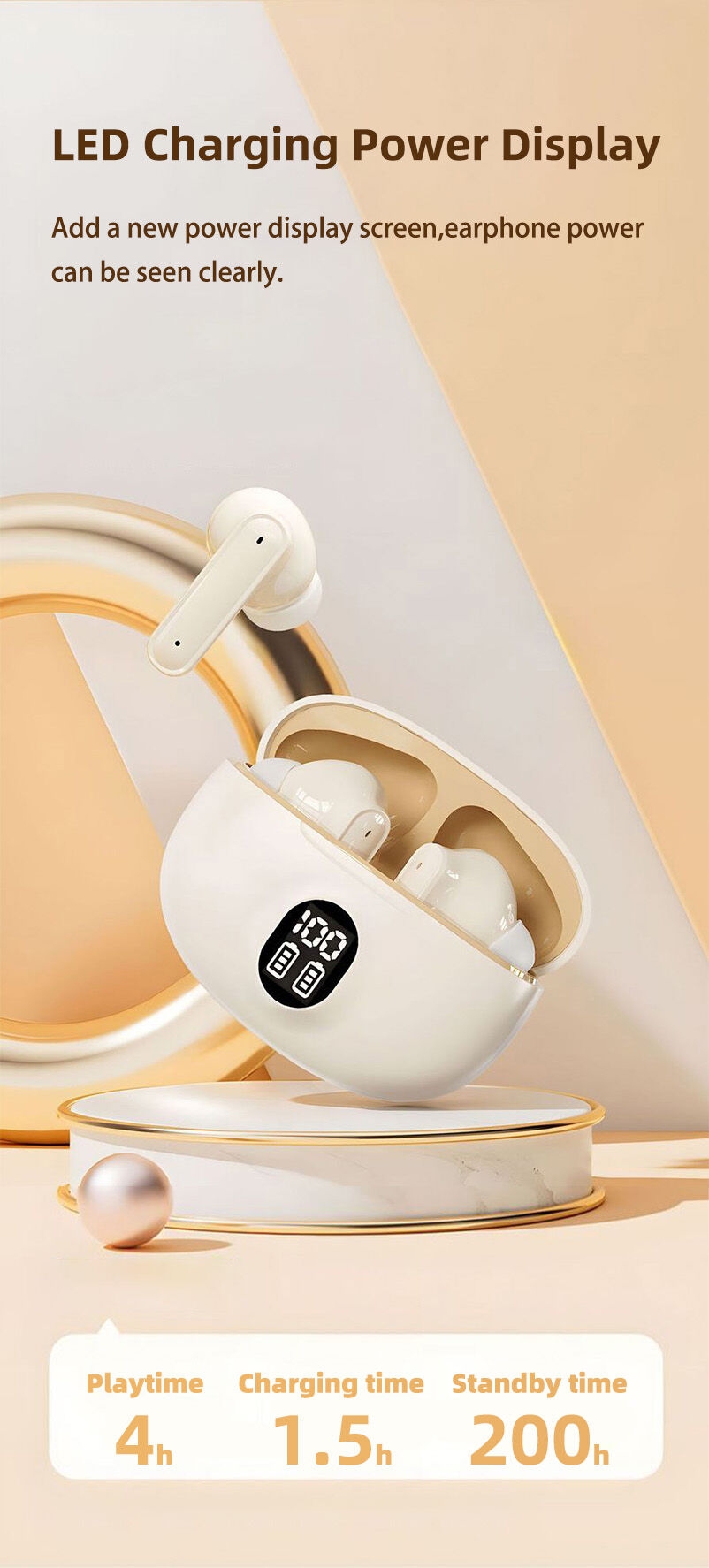 Factory Wholesale 895B TWS Bluetooth Earbuds BT5.4 In-ear Gaming Sports Waterproof Wireless Earphones