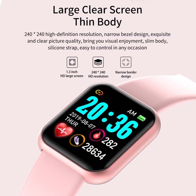 D20 Hot Selling Smartwatch Blood Pressure Heart Rate Monitor Y68 D20 Smart Watch D20s