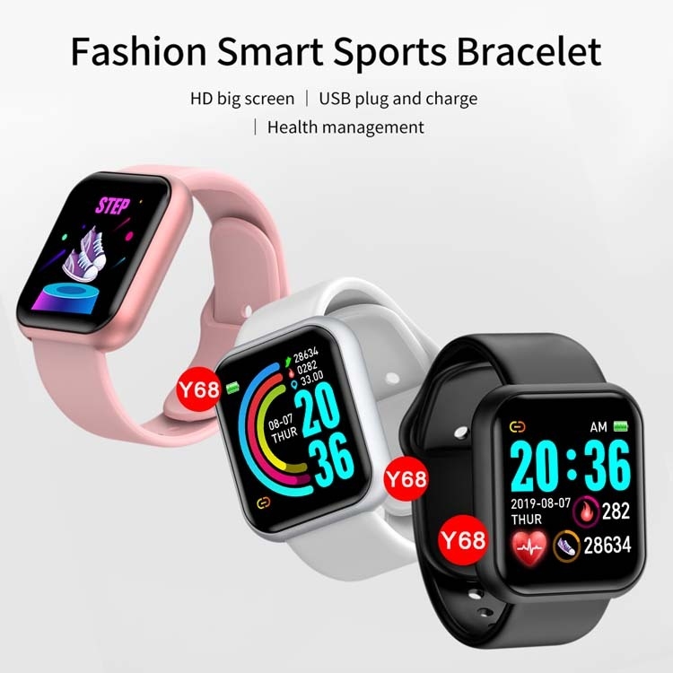 D20 Hot Selling Smartwatch Blood Pressure Heart Rate Monitor Y68 D20 Smart Watch D20s