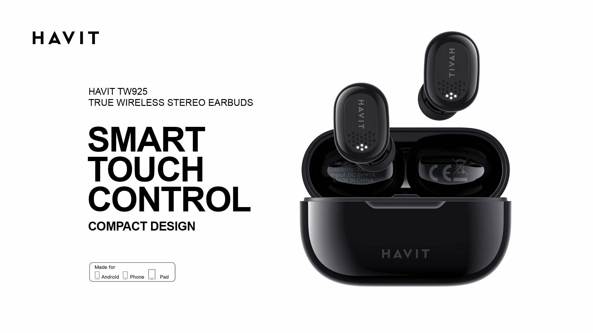havit tw925 true wireless stereo earbuds