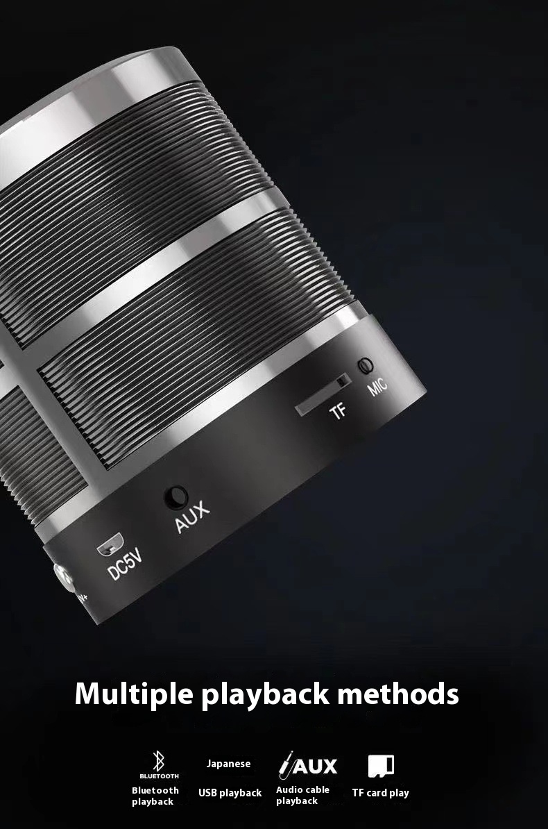 Factory Direct Sale WS 887 Small Steel Cannon for BT Speaker Card-Insert Wireless FM Hands-Free Calling 3W Output Battery