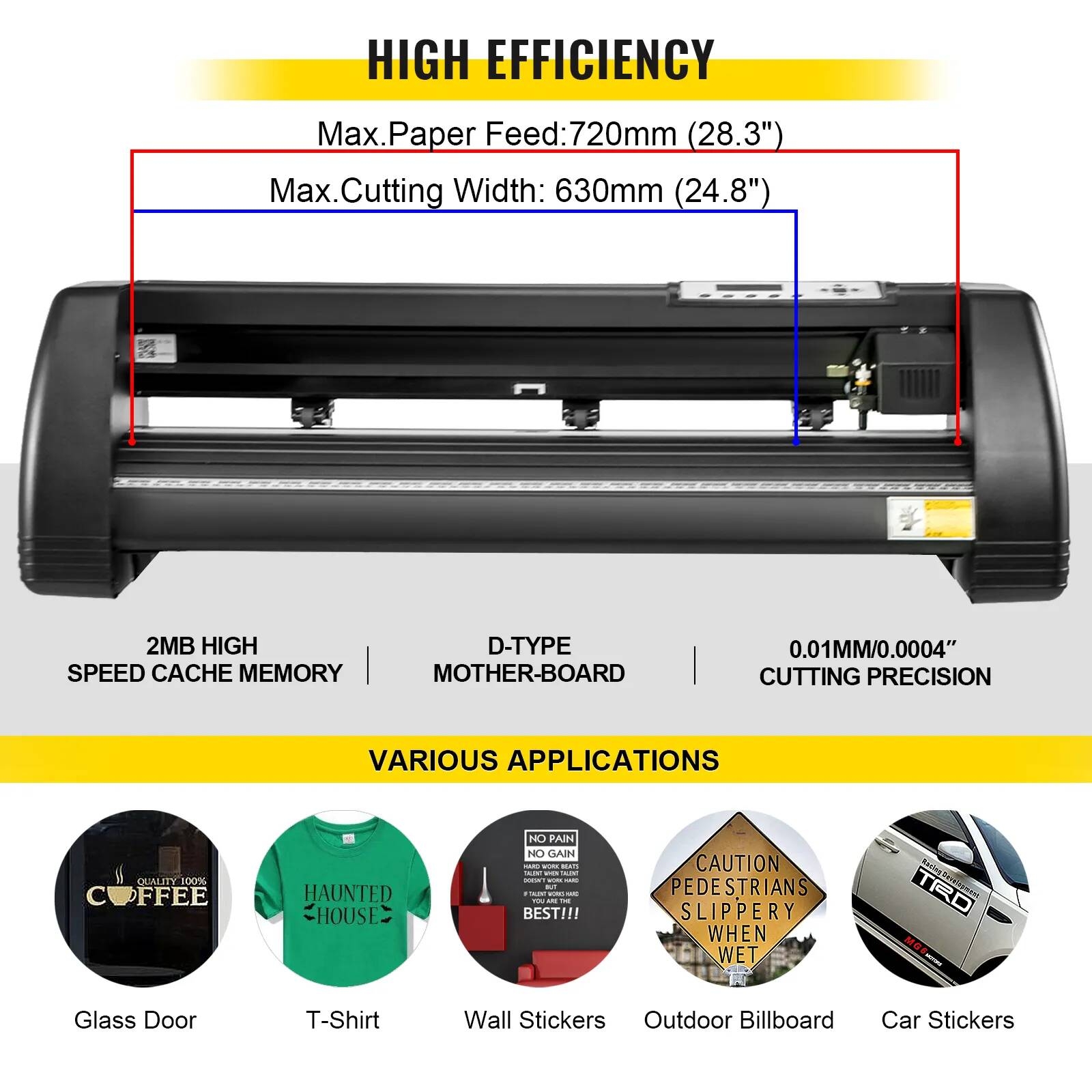 high efficiency VEVOR 8 in 1 heat press sublimation machine with multiple applications.