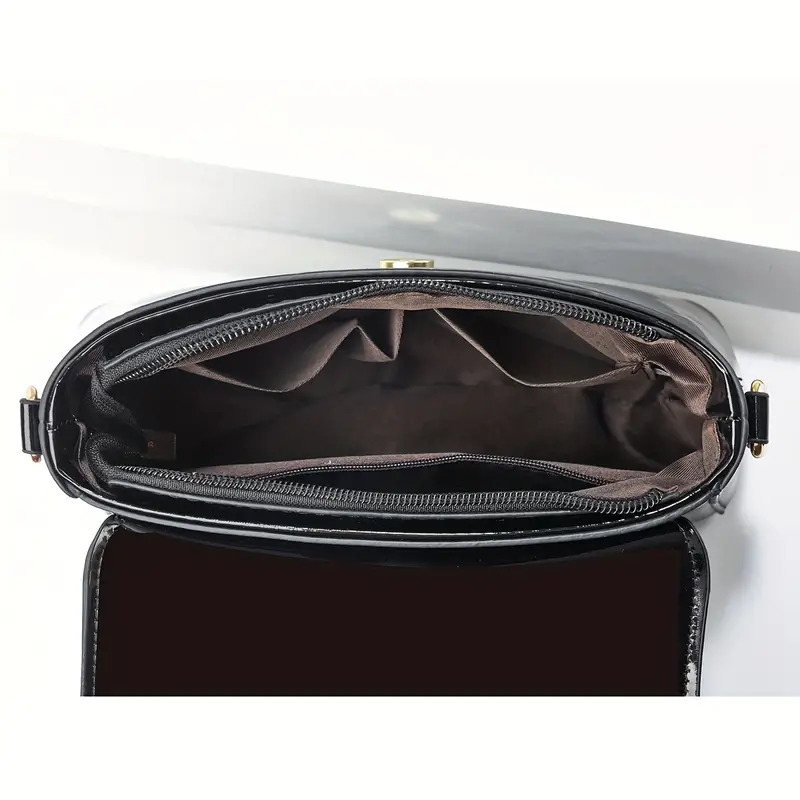 luxury crocodile pattern handabg fashion glossy crossbody bag womens top handle satchel purse details 3