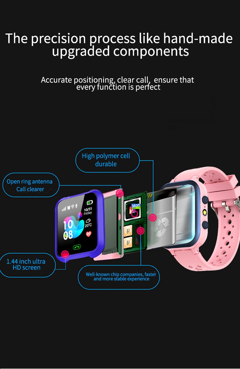 2G Network Touch Screen Flashlight Kids Watch Smart Watch Polar Kids Smart Watch Children Touch Screen Sos Lbs Tracker