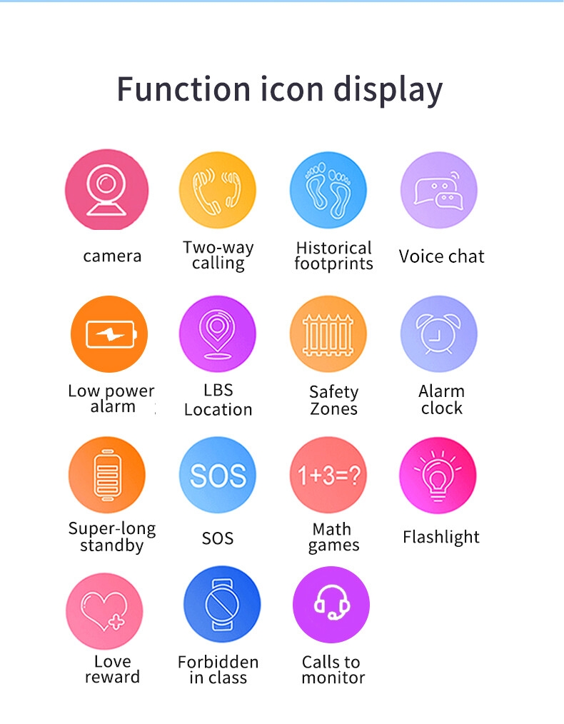 2G Network Touch Screen Flashlight Kids Watch Smart Watch Polar Kids Smart Watch Children Touch Screen Sos Lbs Tracker