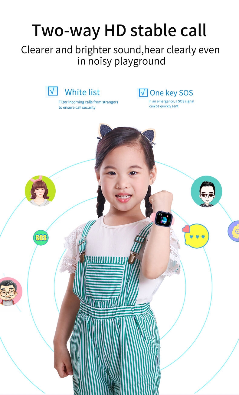 2G Network Touch Screen Flashlight Kids Watch Smart Watch Polar Kids Smart Watch Children Touch Screen Sos Lbs Tracker