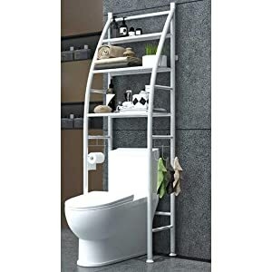 SHOWAY Metal Toilet Cabinet Shelving Kitchen Bathroom Space Saver Shelf Organizer Holder New, Gene