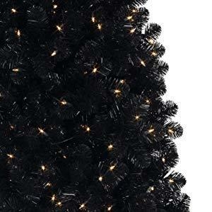 christmas tree black baubles decoration