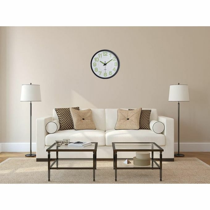 product_image_name-Generic-Horloge Murale Lumineuse à Quartz Foncé De 12