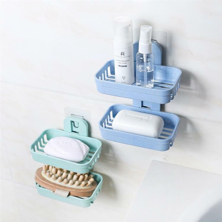 Hot sale 2pcs Storage Shelf  Bathroom decoration  Soap Rack shower douche accessories plastic bathroom accessories Soap Holder