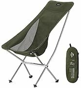 Naturehike Folding Camping Chair, Lightweight High Back Portable Compact Chair, Large Heavy Duty ...