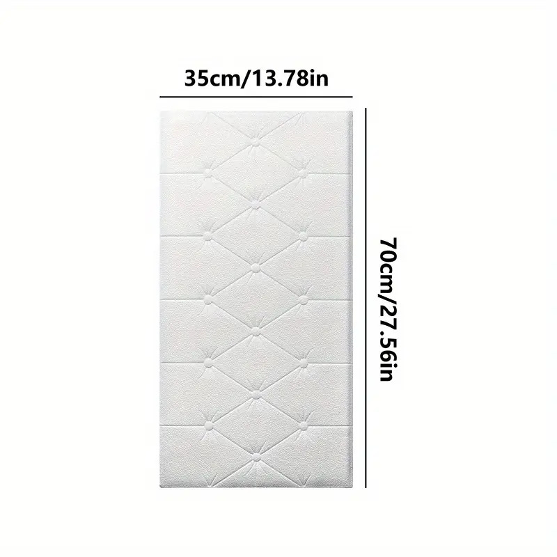 10个自粘式3D立体墙贴，直纹软包壁纸，防撞隔音，防霉抗菌卧室墙垫 2