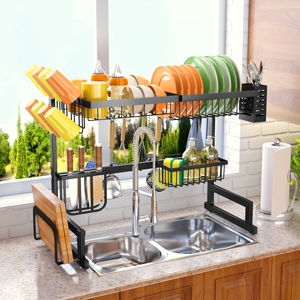 over the sink dish drying rack dish drainer