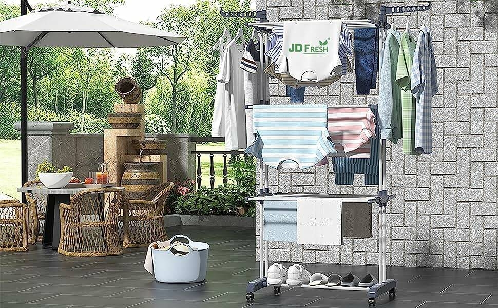 Premium Clothes Stand for Drying with Wheels