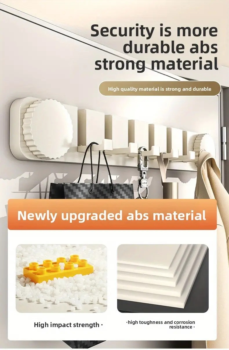 2种选择吸盘门后挂钩 - 强力粘合无需钻孔承重架衣帽储物 商品详情 5