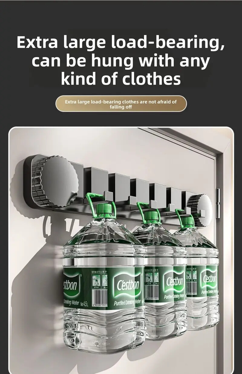 2种选择吸盘门后挂钩 - 强力粘合无需钻孔承重架衣帽储物 商品详情 4