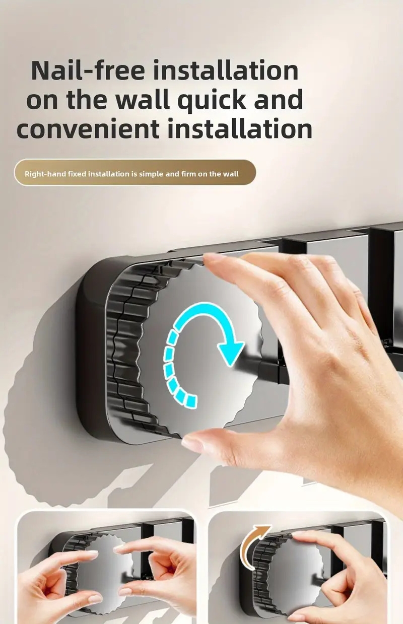 2种选择吸盘门后挂钩 - 强力粘合无需钻孔承重架衣帽储物 商品详情 2